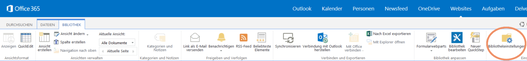 Screenshot Bibliothekseinstellungen in SharePoint