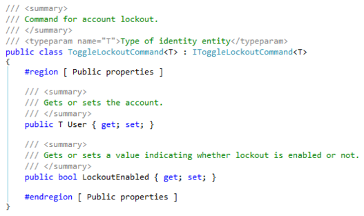 Nutzung von CQRS in ASP.Net MVC mit Entity Framework: Screenshot Commands 