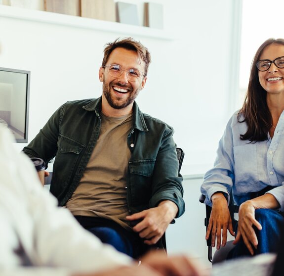 Group of interior designers having a meeting in an office