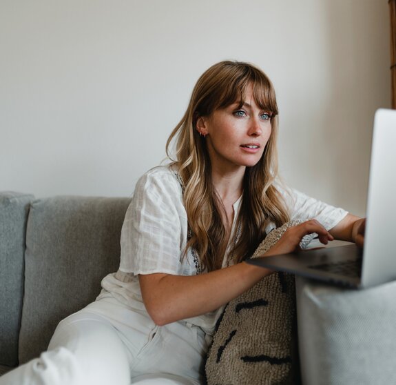 Woman working from home 