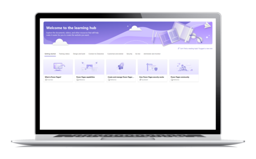 Screenshot Power Pages - Learn Hub