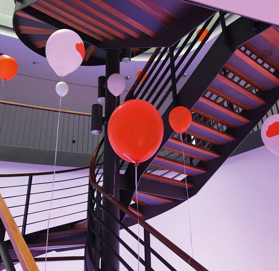 Luftballons am Ströer Standort in Köln während der Rollout-Days