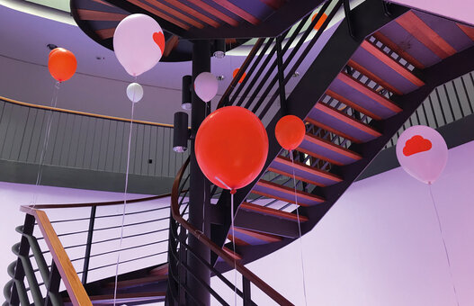 Luftballons am Ströer Standort in Köln während der Rollout-Days